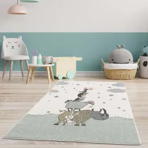 Roztomilý detský koberec na hranie so zvieratkami #2874311