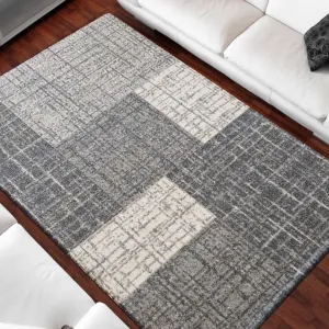 Univerzálny moderný koberec sivej farby #2873917