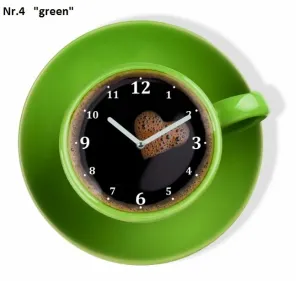 Kuchynské hodiny v tvare šálky kávy #2877813