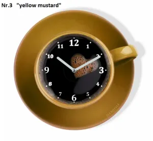 Kuchynské hodiny v tvare šálky kávy #2873077