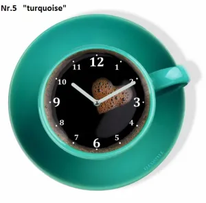 Kuchynské hodiny v tvare šálky kávy #2877814