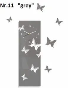 Nástenné nalepovacie hodiny s motívom motýľov #2872997