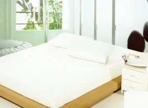 Bavlnené prestieradlá na postele bielej farby Šírka: 200 cm | Dĺžka: 220 cm