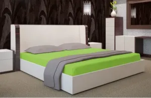 Sýto zelené bavlnené posteľné prestieradlo