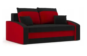 Dizajnová rozkladacia pohovka červenej farby, 152 x 90 cm