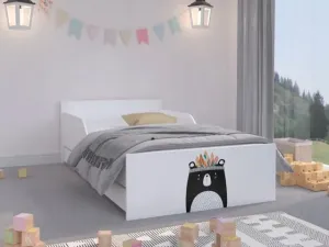 Kvalitne spracovaná detská posteľ s medveďom 160 x 80 cm