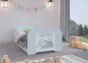 Roztomilá detská postel s myšičkami 160 x 80 cm