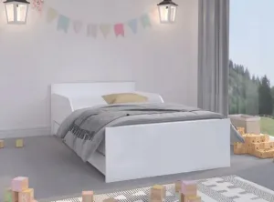 Univerzálna detská posteľ v klasickej bielej farbe 180 x 90 cm