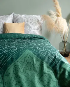 Bavlnená posteľná bielizeň s úžasným zeleným vzorom