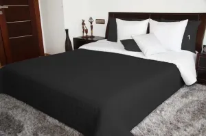 Čierno biely obojstranný prehoz na posteľ prešívaný Šírka: 200 cm | Dĺžka: 220 cm