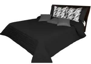 Čierny prehoz na posteľ s prešívaním Šírka: 170 cm | Dĺžka: 210 cm