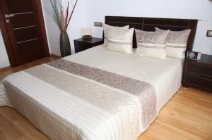 Luxusný prehoz na posteľ svetlo béžový Šírka: 170 cm | Dĺžka: 230 cm