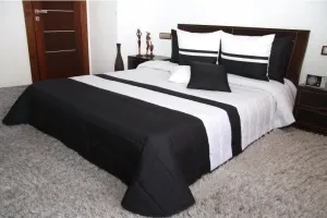 Prehoz na manželskú posteľ čierno bielej farby Šírka: 240 cm | Dĺžka: 240 cm