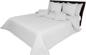 Prešívaný jednofarebný prehoz na posteľ svetlo sivej farby Šírka: 170 cm | Dĺžka: 210 cm