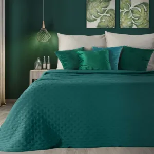 Tyrkysový jednofarebný matný prehoz na posteľ Šírka: 170 cm | Dĺžka: 210 cm