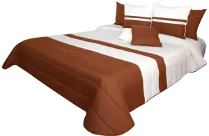 Kvalitné príkrmy na posteľnú krémove hnedé farby Šírka: 200 cm | Dĺžka: 220 cm