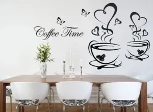 Nálepka na stenu do kuchyne čas na kávu #6146225