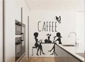 Nálepka na stenu do kuchyne kamarátky na káve #6146306