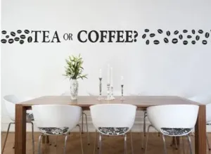 Nálepka na stenu s otázkou TEA OR COFFE? #6146289