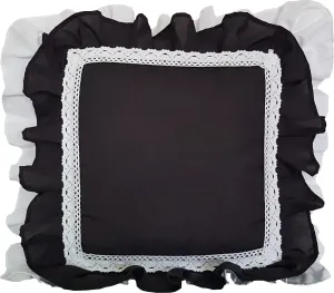 Dekoračná obliečka na vankúš čiernej farby 40x40 40x40 cm