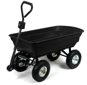 Záhradný vozík GARDENLINE čierny 75 l, nosnosť: 300 kg