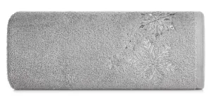 Bavlnený vianočný uterák  sivý s jemnou striebornou vyšívkou Šírka: 50 cm | Dĺžka: 90 cm