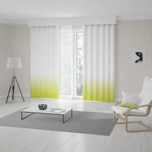 Unikátny zeleno žltý ombré záves do obývačky šitý na mieru