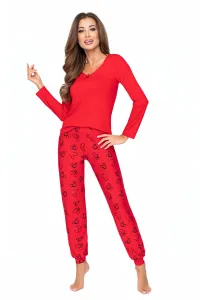 Dámske pyžamo Donna Mika - dlhá Červená 40