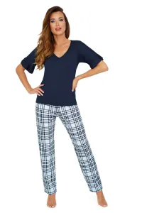 Donna Loretta tmavě modrá dlouhé kalhoty Dámské pyžamo