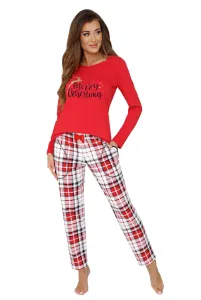 Donna Merry červená dlouhé kalhoty Dámské pyžamo #4799948