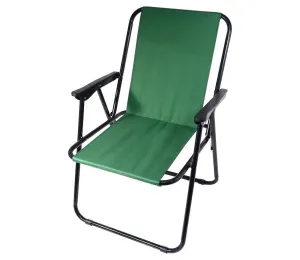 Skladacia kempingová stolička zelená #3903424