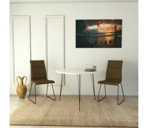 Jedálenský stôl SANDALF 75x90 cm biela/čierna #3899289