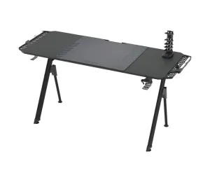 Herný stôl SNAKE s LED RGB podsvietením 156x60 cm čierna