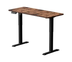 Výškovo nastaviteľný písací stôl LEVANO 140x60 cm drevo/čierna