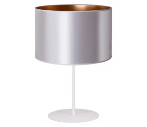 - Stolná lampa CANNES 1xE14/15W/230V 20 cm strieborná/medená/biela