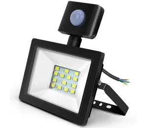 B.V.  - LED Reflektor so senzorom LED/10W/230V 6400K IP65 čierna #3901752