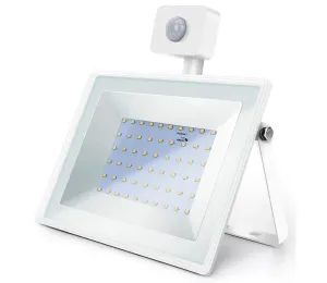 B.V.  - LED Reflektor so senzorom LED/50W/230V 4000K IP65 biela