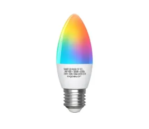 B.V. LED RGBW Žiarovka C37 E27/5W/230V 3000-6500K Wi-Fi -