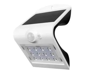 LED Solárne nástenné svietidlo so senzorom LED/1.5W/3,7V IP65 biela