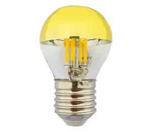 LED Žiarovka so zrkadlovým vrchlíkom DECOR MIRROR P45 E27/5W/230V 4200K zlatá