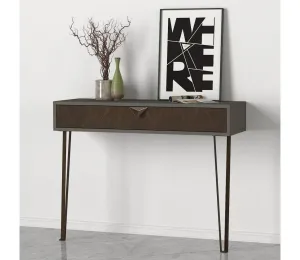 Nástenný stolík LINEA 78x90 cm hnedá/antracit
