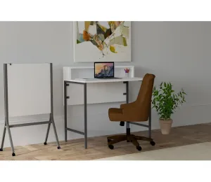 Pracovný stôl USO 90,8x90 cm biela/čierna