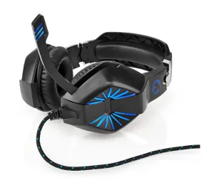 GHST250BK - LED Herné slúchadlá s mikrofónom čierna/modrá