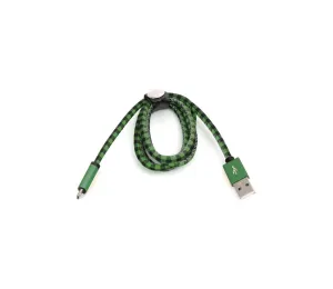 USB kábel USB A / Micro USB konektor 1m zelená