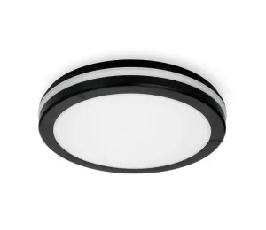 LED Kúpeľňové stropné svietidlo LED/24W/230V IP65 pr. 30 cm čierna