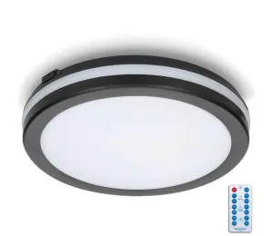 LED Kúpeľňové stropné svietidlo so senzorom LED/18W/230V pr. 30 cm čierna + DO