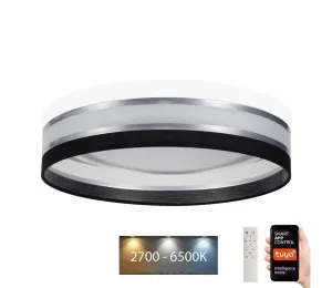 LED Stmievateľné stropné svietidlo SMART CORAL 24W/230V Wi-Fi Tuya čierna/biela +DO #5338519