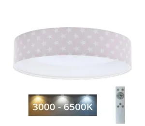 LED Stmievateľné svietidlo GALAXY KIDS LED/24W/230V hviezdičky ružová/biela + DO