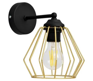 Nástenná lampa AGAT 1xE27/60W/230V zlatá/čierna