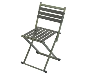 Skladacia kempingová stolička s operadlom zelená